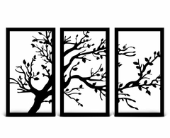 Cuadro Triptico Árbol Otoñal Mdf Calado en internet