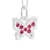 PINGENTE PRATA INFANTIL BORBOLETA ZIRCÔNIA PINK - comprar online