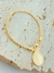 PULSEIRA CORDÃO BAIANO COM MEDALHA SÃO BENTO FOLHADO A OURO