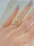 ANEL CRAVEJADO CRISTAL FOLHEADO A OURO - comprar online