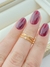 ANEL DE FALANGE EM X COM PONTO DE LUZ FOLHADO A OURO - comprar online