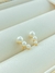 BRINCO SEMI EARCUFF PÉROLAS FOLHADO A OURO