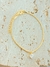 PULSEIRA MALHA DIAMANTADA COM PONTO DE LUZ FOLHADO A OURO