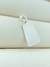 PINGENTE RETANGULAR PERSONÁLIZAVEL PRATA 925 - 14X22MM
