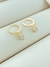 BRINCO ARGOLINHA DE CLICK COM PONTO DE LUZ FOLHADO A OURO