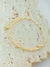 PULSEIRA PONTOS DE LUZ INTERCALADOS FOLHADO A OURO