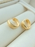 BRINCO ARGOLA DE CLICK ACETINADA FOLHADO A OURO