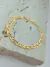 PULSEIRA MASCULINA ELO EM T 4mm FOLHEADO A OURO