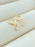 BRINCO ARGOLA DE CLICK COM PONTO DE LUZ CRISTAL FOLHADO A OURO