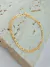 PULSEIRA DOURADA CORRENTES FOLHADO A OURO