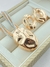 CONJUNTO MAXI MIX DE BANHOS COM PINGENTE EFEITO MARTELADO FOLHADO A OURO