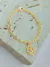 PULSEIRA CORRENTE PINGENTE YOGA FOLHADO A OURO