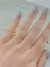 ANEL ZIRCONIA BRANCA EM V FOLHADO A OURO - comprar online