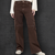 WIDE LEG CARGO CHOCOLATE -TC