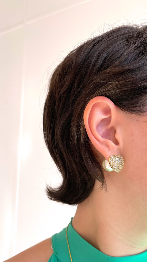 Brinco Coração Dior Inspired