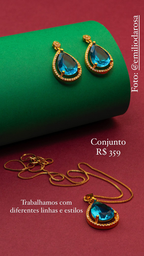 Conjunto Gota Azul: A Elegância que Você Merece! - comprar online