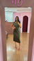 VESTIDO DRAPEADO (VERDE MILITAR) - loja online