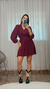VESTIDO CURTO GABRIELA (BORDO) - Nana Banana