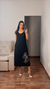 VESTIDO MIDI (PRETO COM DETALHE BORDADO OFF) - comprar online