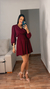 VESTIDO CURTO GABRIELA (BORDO) - Nana Banana