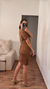 VESTIDO CURTO SUEDE (MARROM) na internet