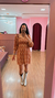 VESTIDO CURTO TINA (FLORAL FUNDO CARAMELO) - comprar online
