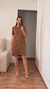VESTIDO CURTO SUEDE (MARROM) - comprar online