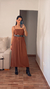 VESTIDO MIDI LUIZA (MARROM) - comprar online