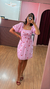 VESTIDO CURTO VITÓRIA (LILÁS COM BORDADO DE MORANGO) na internet