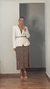 VESTIDO MIDI LUCIANA (POA OFF FUNDO MARROM) - Nana Banana