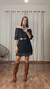 VESTIDO CURTO ARIANA (PRETO) - Nana Banana