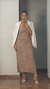 VESTIDO MIDI HAILEY (POA OFF FUNDO MARROM) - Nana Banana