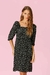 VESTIDO CURTO PAULA (FLORAL FUNDO PRETO) - loja online