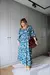 VESTIDO MIDI MONICA (FLORAL FUNDO AZUL) - Nana Banana