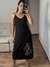 VESTIDO MIDI (PRETO COM DETALHE BORDADO OFF) - loja online