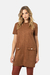 VESTIDO CURTO SUEDE (MARROM) - comprar online