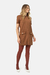 VESTIDO CURTO SUEDE (MARROM) - Nana Banana
