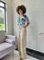 CALÇA FLARE LINHO TAPIOCA