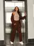 CONJUNTO TRICOT MANUELA MARROM