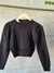 BLUSA CROPPED MODAL - TRANÇA BARRA PRETO - comprar online