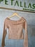 BLUSA MODAL OMBRO TRANÇA NO PUNHO - BEGE na internet