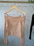 BLUSA MODAL OMBRO TRANÇA NO PUNHO - BEGE - Petallas Boutique