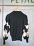 BLUSA BOLHA MODAL - PRETO COM BEGE na internet