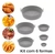Prático kit com 6 formas de silicone para air fryer e micro-ondas