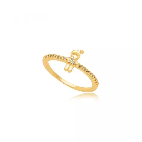 Anel Semijoia Menina Zircônia