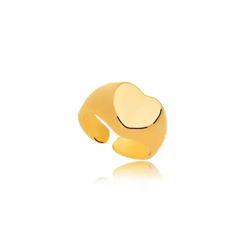 Anel Semijoia Coração Liso