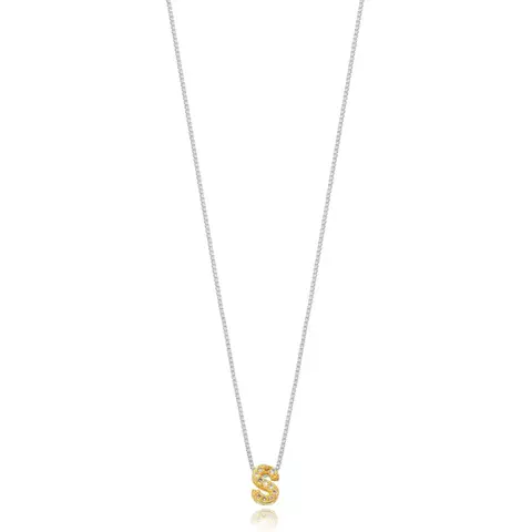 Colar Semijoia Letra Bicolor