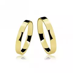 Alianças Casamento Ouro Polidas 3,5 mm 4g