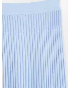 Saia Midi Plissada ANSELMI azul gelo - KLANNS