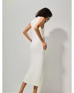 Vestido Anselmi com amarração off white - comprar online